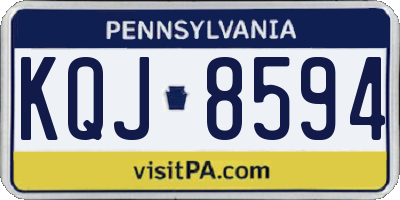 PA license plate KQJ8594