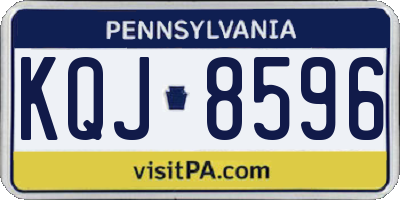 PA license plate KQJ8596