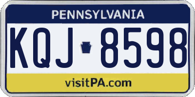 PA license plate KQJ8598