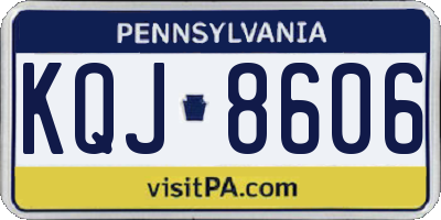 PA license plate KQJ8606