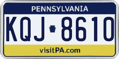 PA license plate KQJ8610