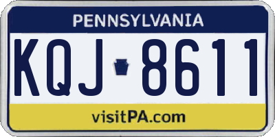 PA license plate KQJ8611
