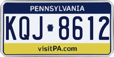 PA license plate KQJ8612