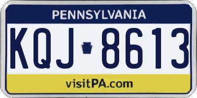 PA license plate KQJ8613