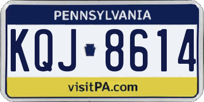 PA license plate KQJ8614