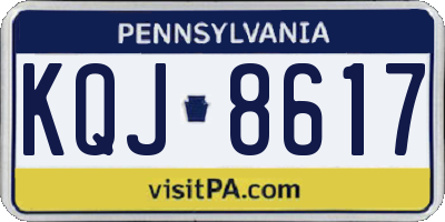 PA license plate KQJ8617