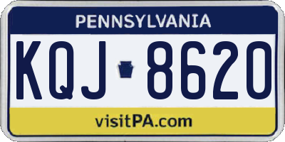 PA license plate KQJ8620