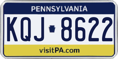 PA license plate KQJ8622