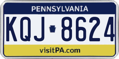 PA license plate KQJ8624