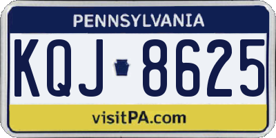 PA license plate KQJ8625