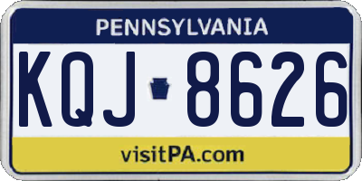PA license plate KQJ8626