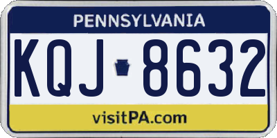 PA license plate KQJ8632