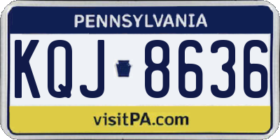 PA license plate KQJ8636