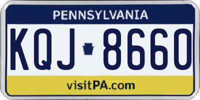 PA license plate KQJ8660