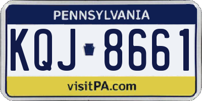 PA license plate KQJ8661