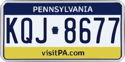 PA license plate KQJ8677