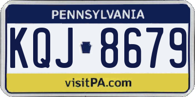 PA license plate KQJ8679