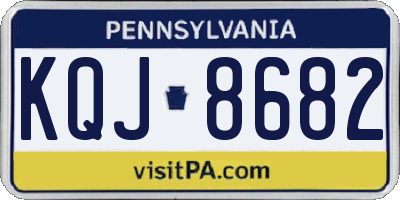 PA license plate KQJ8682