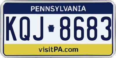 PA license plate KQJ8683