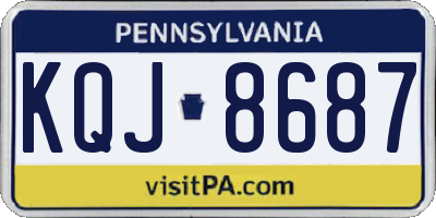 PA license plate KQJ8687