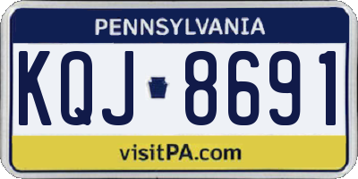 PA license plate KQJ8691