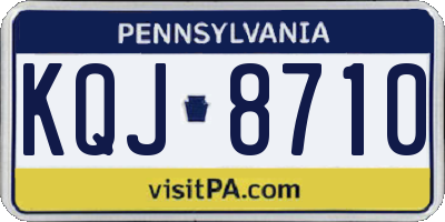 PA license plate KQJ8710