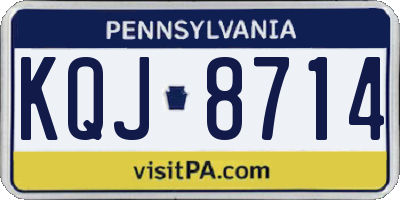 PA license plate KQJ8714