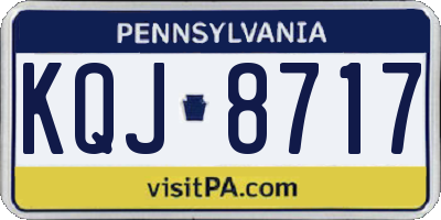 PA license plate KQJ8717