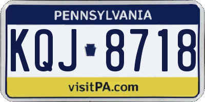 PA license plate KQJ8718