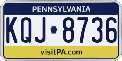 PA license plate KQJ8736