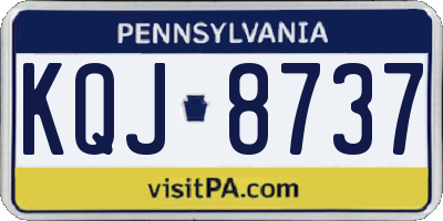 PA license plate KQJ8737