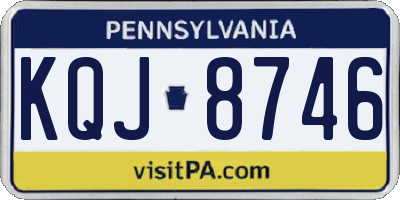 PA license plate KQJ8746