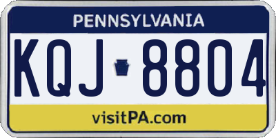 PA license plate KQJ8804