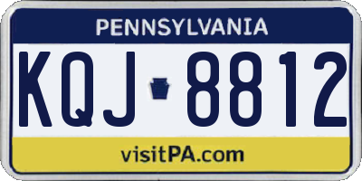 PA license plate KQJ8812