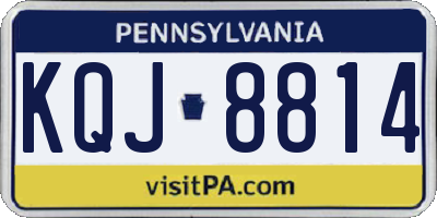 PA license plate KQJ8814