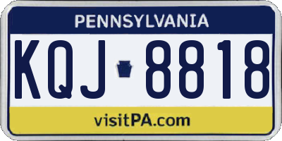 PA license plate KQJ8818
