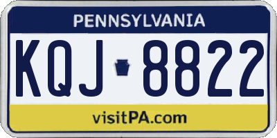 PA license plate KQJ8822