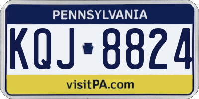 PA license plate KQJ8824