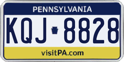 PA license plate KQJ8828