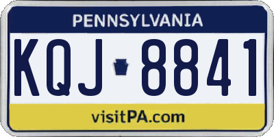 PA license plate KQJ8841