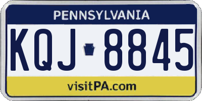 PA license plate KQJ8845