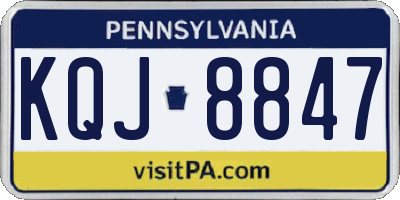 PA license plate KQJ8847