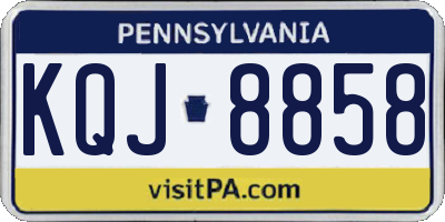 PA license plate KQJ8858