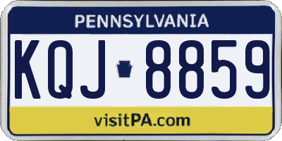 PA license plate KQJ8859