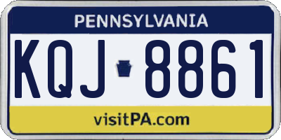 PA license plate KQJ8861