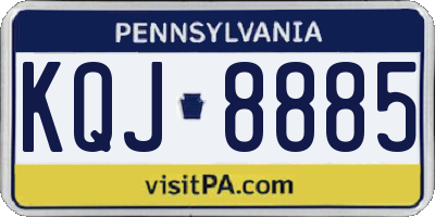 PA license plate KQJ8885