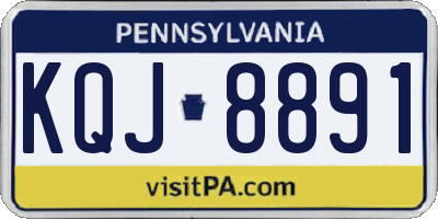 PA license plate KQJ8891
