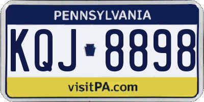 PA license plate KQJ8898