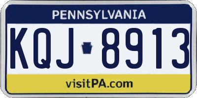 PA license plate KQJ8913