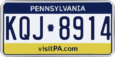 PA license plate KQJ8914